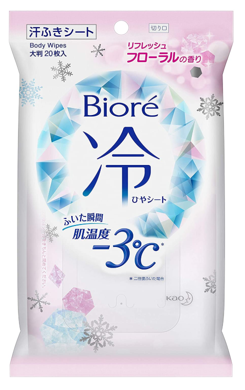 비오레 냉각 시트 플로랄 향기 대형 (20매입)