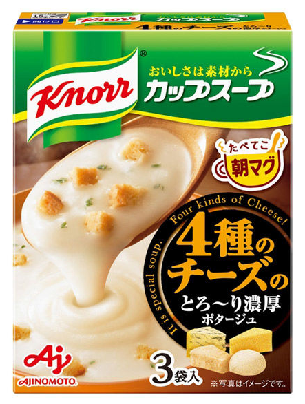 아지노모토 쿠노르 컵스프 4 종의 치즈 포타주 1상자 (3개입)