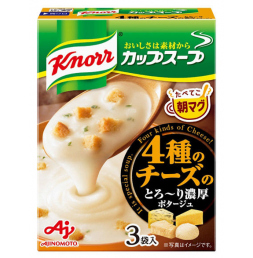 아지노모토 쿠노르 컵스프 4 종의 치즈 포타주 1상자 (3개입)