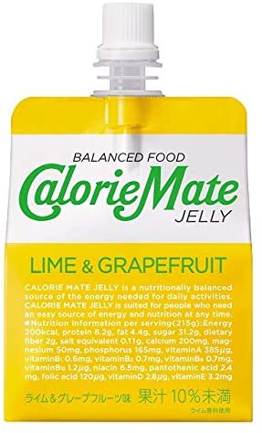 칼로리메이트 젤리 라임 & 포도 과일 맛 215g