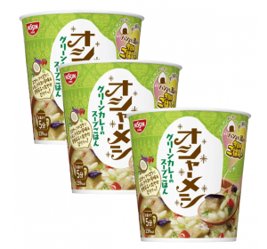 닛신 오샤메시 그린 카레 스프 컵라이스 3개세트