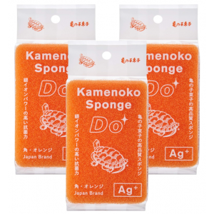 카메노코 스펀지 Do 사각 오렌지 3개 세트