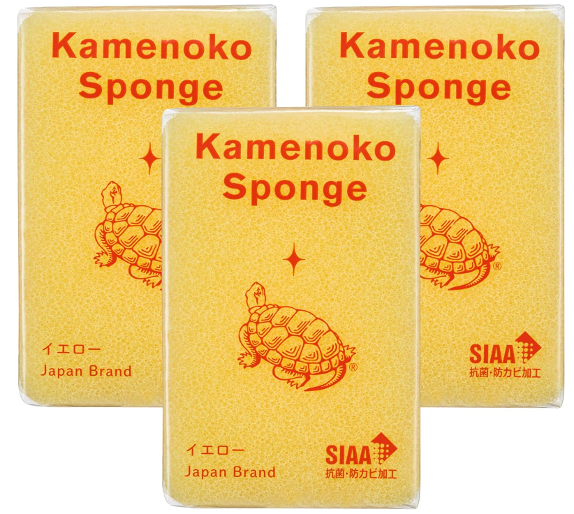 카메노코 거북이 스펀지 노랑 3개 세트